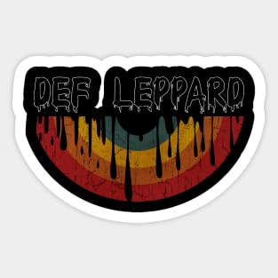 Vinyl Melted Leppard Vintage Sticker